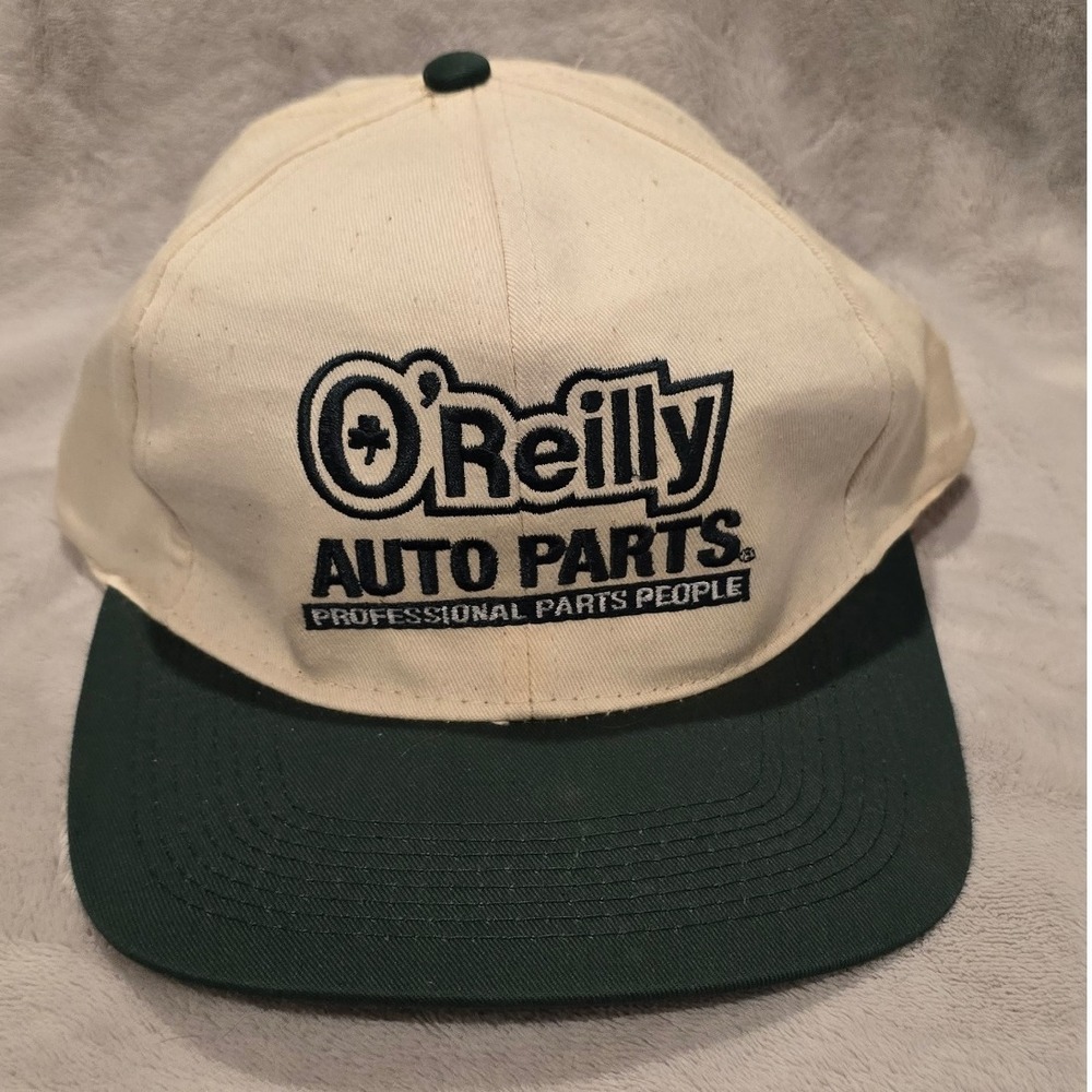 OReilly Auto Parts Professional Parts Embroidered Logo Baseball Cap Beige Green